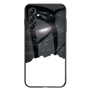 MOBILCOVERS.DK Samsung Galaxy S23 FE Plastik Cover m. Glasbagside - Kosmisk Stjernehimmel