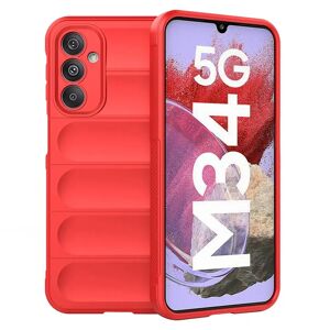 MOBILCOVERS.DK Samsung Galaxy M34 (5G) / F34 (5G) Fleksibelt Plastik Cover - Rød