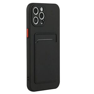 MOBILCOVERS.DK iPhone 15 Pro Fleksibelt Plastik Cover m. Kortholder - Sort