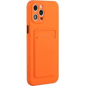 MOBILCOVERS.DK iPhone 15 Pro Fleksibelt Plastik Cover m. Kortholder - Orange