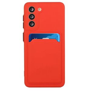 MOBILCOVERS.DK Samsung Galaxy S23 FE Fleksibelt Plastik Cover m. Kortholder - Rød