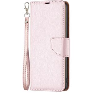 MOBILCOVERS.DK Samsung Galaxy A15 (5G) / A15 PU Litchi Læder Cover m. Pung & Strop - Rose Gold