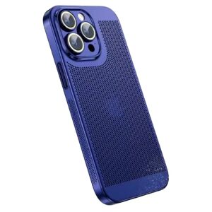 MOBILCOVERS.DK iPhone 15 Hullet Plastik Cover m. Kameralinse Beskyttelse - Mørke Blå