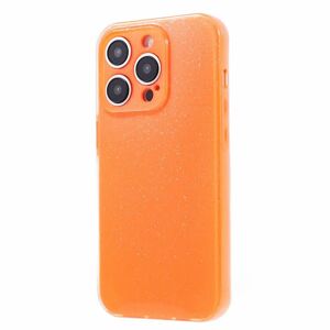 MOBILCOVERS.DK iPhone 15 Pro Fleksibelt Plastik Cover m. Glimmer - Orange