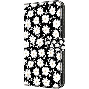 MOBILCOVERS.DK Xiaomi 13T / 13T Pro Læder Cover m. Pung & Print - Hvide Blomster