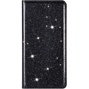 MOBILCOVERS.DK Samsung Galaxy A15 (5G) / A15 Læder Cover m. Pung - Glimmer - Sort