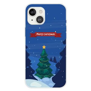 MOBILCOVERS.DK iPhone 15 Plus Fleksibelt Plastik Jule Cover - Merry Christmas - Juletræ