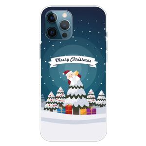 MOBILCOVERS.DK iPhone 15 Pro Fleksibelt Plastik Jule Cover - Merry Christmas - Julemand I Juletræ