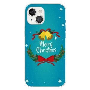 MOBILCOVERS.DK iPhone 15 Fleksibelt Plastik Jule Cover - Merry Christmas - Juleklokker