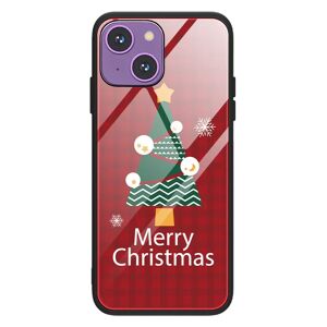 MOBILCOVERS.DK iPhone 15 Jule Cover m. Glasbagside - Merry Christmas - Juletræ