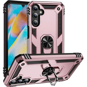 MOBILCOVERS.DK Samsung Galaxy A15 (5G) / A15 Hybrid Håndværker Cover m. Magnetisk Kickstand - Rose Gold