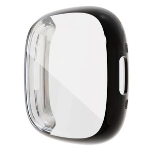 MOBILCOVERS.DK Fitbit Versa 4 / Sense 2 Fleksibelt Plastik Cover m. Indbygget Skærmbeskyttelse - Sort