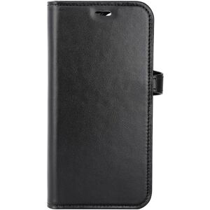 iPhone 15 GEAR Buffalo 2-in-1 Wallet Ægte Læder Magnet Cover m. Pung - Sort