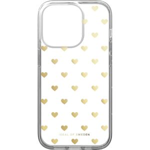 iDeal Of Sweden iPhone 14 Pro Clear Case - Golden Hearts