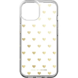 iDeal Of Sweden iPhone 15 Clear Case - Golden Hearts