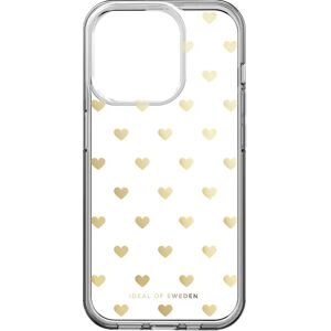 iDeal Of Sweden iPhone 15 Pro Clear Case - Golden Hearts