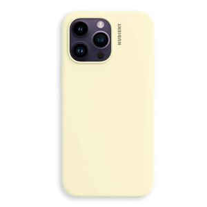 Nudient Base Silicone iPhone 14 Pro Cover - Pale Yellow