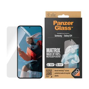 Samsung Galaxy S24 PanzerGlass Matrix AntiBacterial Ultra Wide Fit Skærmbeskyttelse - AlignerKit - Platinum Strength - Gennemsigtig