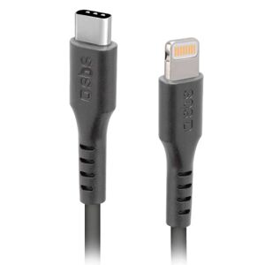 SBS USB-C til Lightning Kabel MFI - 1 Meter - 480 Mbit/s - Sort