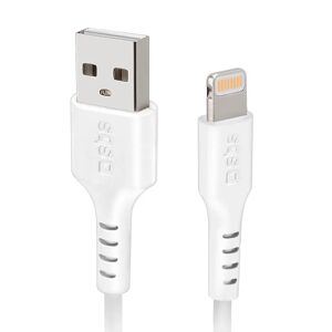 SBS USB-A til Lightning Kabel MFI - 3 Meter - 480 Mbit/s - Hvid