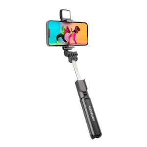 SBS Universal Selfie Stang m. Indbygget LED & Tripod - Max Mobil: 60 - 90mm - Sort