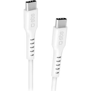 SBS USB-C til USB-C Kabel - 2 Meter - 480 Mbit/s - Hvid