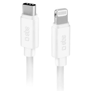 SBS Polo Collection USB-C til Lightning Kabel MFI - 1.5 Meter - 480 Mbit/s - Hvid