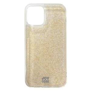 iPhone 12 Mini Joy Case Hybrid Glitter Cover - Gennemsigtig / Guld