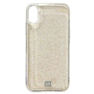 iPhone X / Xs Joy Case Hybrid Glitter Cover - Gennemsigtig / Guld