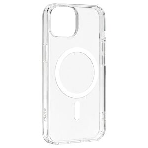 iPhone 15 Puro Lite Mag Cover - MagSafe Kompatibel - Gennemsigtig / Hvid