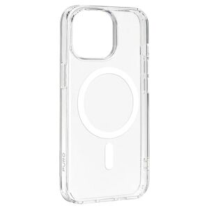 iPhone 15 Pro Max Puro Lite Mag Cover - MagSafe Kompatibel - Gennemsigtig / Hvid