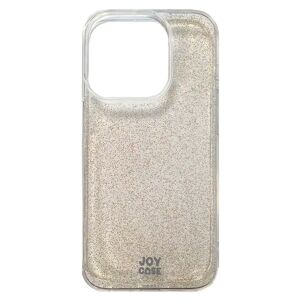 iPhone 15 Pro Joy Case Hybrid Glitter Cover - Gennemsigtig / Guld