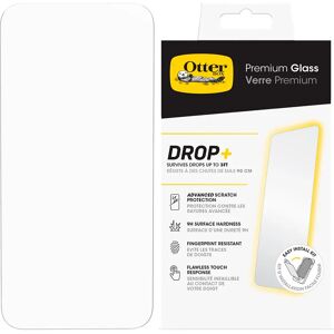 OtterBox Premium iPhone 15 Pro Max Skærmbeskyttelses Glas m. Antimicrobial & Installations Kit - Drop+ Defense - Case-Friendly - Gennemsigtig