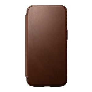Nomad iPhone 15 Modern Leather Folio Cover - MagSafe Kompatibel - Brun