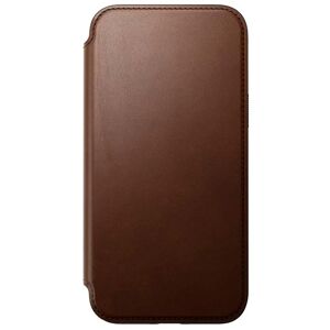 Nomad iPhone 15 Plus Modern Leather Folio Cover - MagSafe Kompatibel - Brun