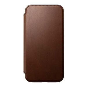 Nomad iPhone 15 Pro Modern Leather Folio Cover - MagSafe Kompatibel - Brun
