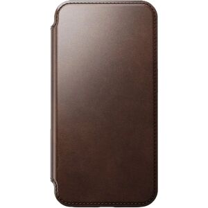 Nomad iPhone 15 Pro Modern Horween Leather Folio Cover - MagSafe Kompatibel - Brun