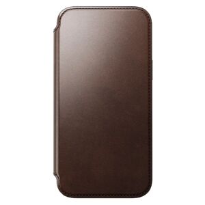 Nomad iPhone 15 Pro Max Modern Horween Leather Folio Cover - MagSafe Kompatibel - Brun