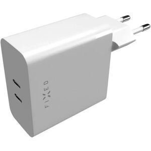 Fixed PD Hurtig Vægoplader 65W 2x USB-C - Hvid