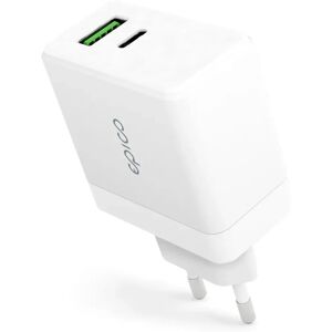 Epico Vægoplader PD 65W GaN m. USB-C & USB-A - Hvid