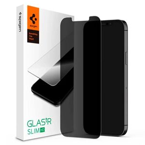 iPhone 12 / 12 Pro Spigen Glas.tr Slim HD Privacy Hærdet Glas Skærmbeskyttelse - Case Friendly - Gennemsigtig