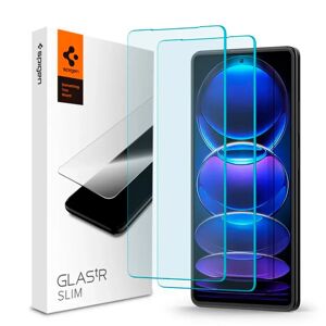 Xiaomi Redmi Note 12 Pro (5G) / Poco X5 Pro (5G) Spigen Glas.tr Slim Hærdet Glas Skærmbeskyttelse - 2 Stk - Gennemsigtig