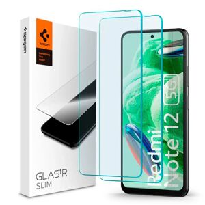 Xiaomi Redmi Note 12 (5G) / Poco X5 (5G) Spigen Glas.tr Slim Hærdet Glas Skærmbeskyttelse - 2 Stk - Gennemsigtig