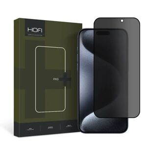 iPhone 15 Pro Hofi Glass Pro+ Skærmbeskyttelse m. Privacy Funktion - Case Friendly - Gennemsigtig