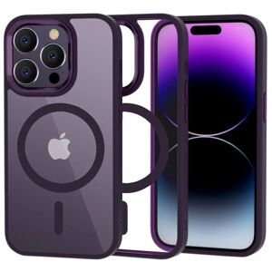 iPhone 14 Pro Max Tech-Protect Magmat Cover - MagSafe Kompatibel - Gennemsigtig / Lilla