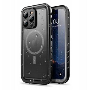 Tech-Protect iPhone 14 Pro Vandtæt Cover - MagSafe Kompatibel - Gennemsigtig / Sort