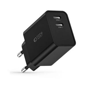 Tech-Protect Network PD 35W Vægoplader m. 2 x USB-C - Sort