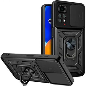 Xiaomi Redmi Note 11 Pro / 12 Pro (4G) Tech-Protect Camshield Cover m. Magnetisk Fingerring & Ståfunktion - Sort