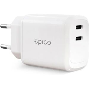 Epico Vægoplader PD 45W m. 2 x USB-C - Hvid