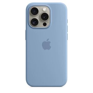 Original Apple iPhone 15 Pro Silikone MagSafe Cover Winter Blue (MT1L3ZM/A)